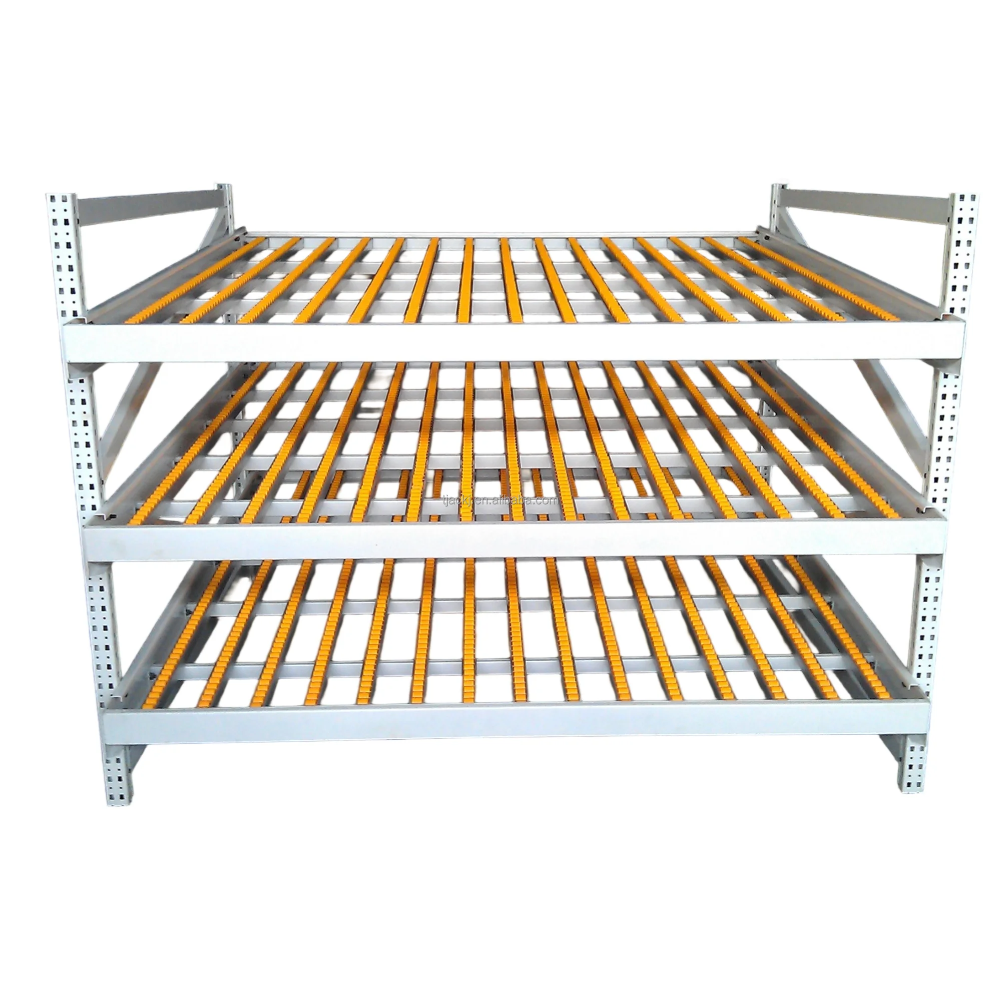 Collapsible Powder Coated Warehousing Logistics Mobile Gravity Pallet Roller Steel Rack