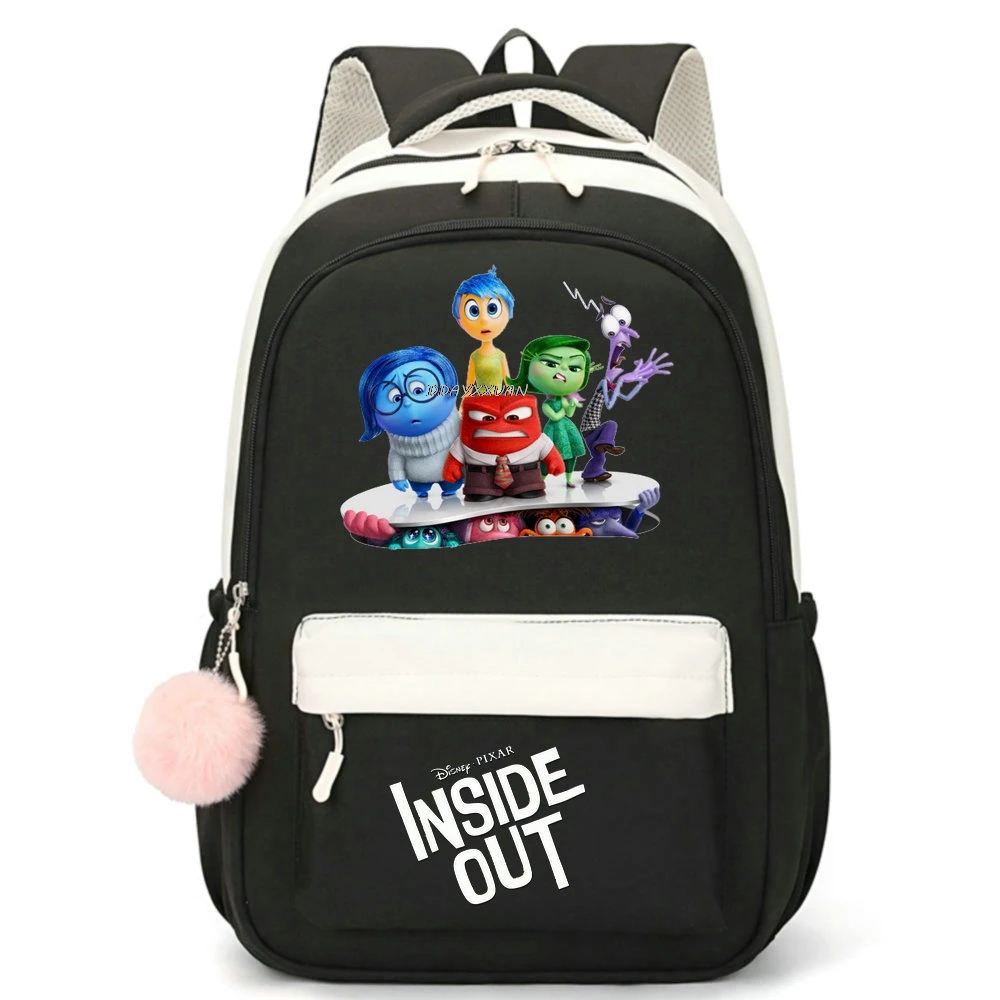 inside out2 School Backpack Travel Solid Color Backpack Teenager Girl Boys Laptop Multi-Function Backpack Mochila