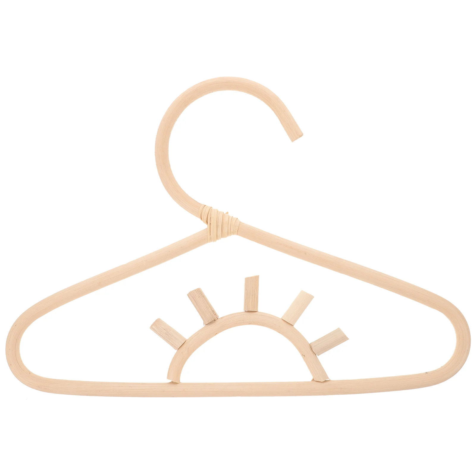 

Rattan Kids Small Baby Clothes Hanger Infant Dress Coat Hanger Closet Organizer Lightweight Smooth Surface Easy Storage Cute