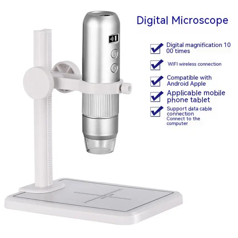 

High Definition Wifi Digital Microscope Mini Display Screen Supports Mobile Phones and Tablets