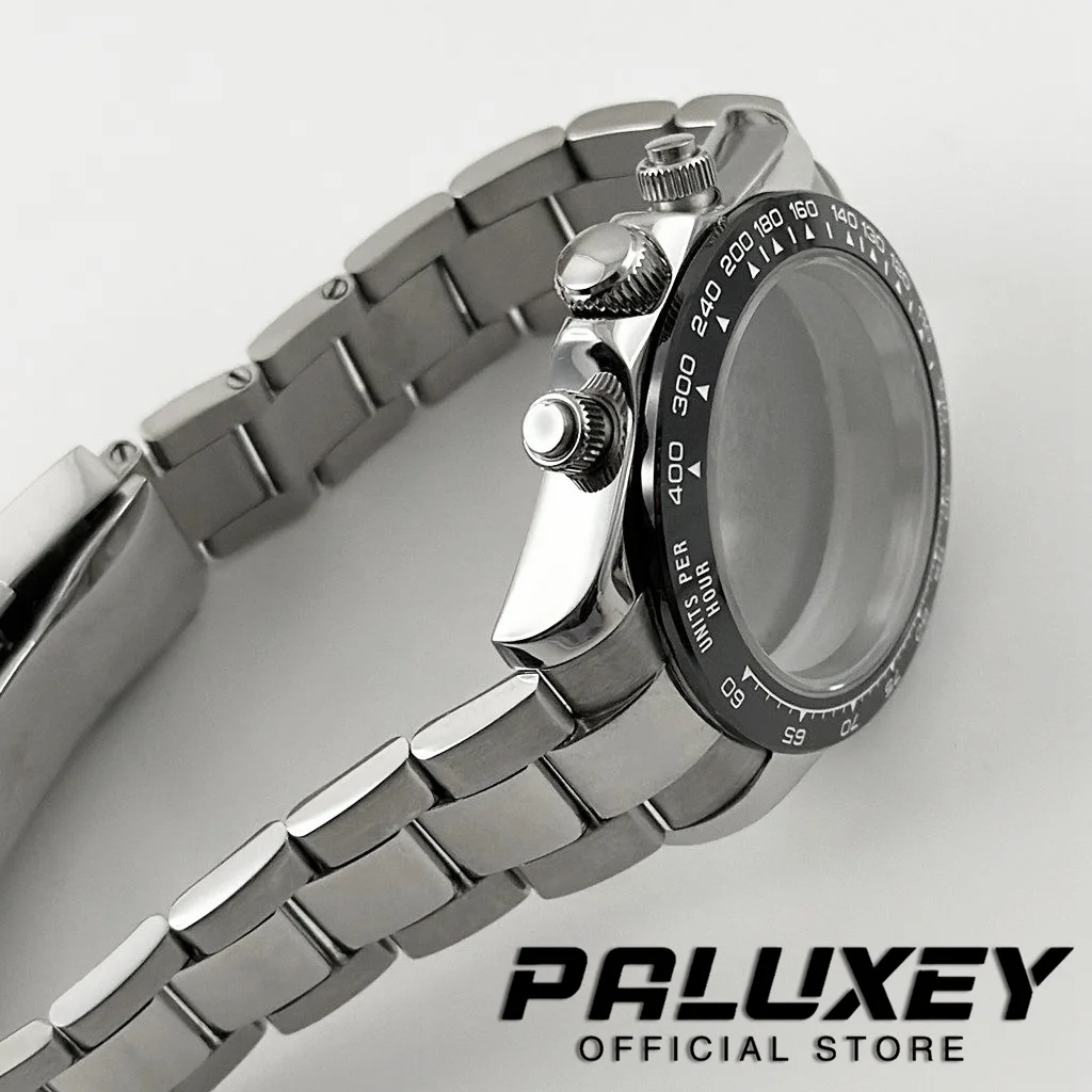 VK63 ساعة حافظة ساعة اكسسوارات الفولاذ المقاوم للصدأ الياقوت كريستال مقاوم للماء حافظة VK63A VK64 حركة دايتونا مع سوار