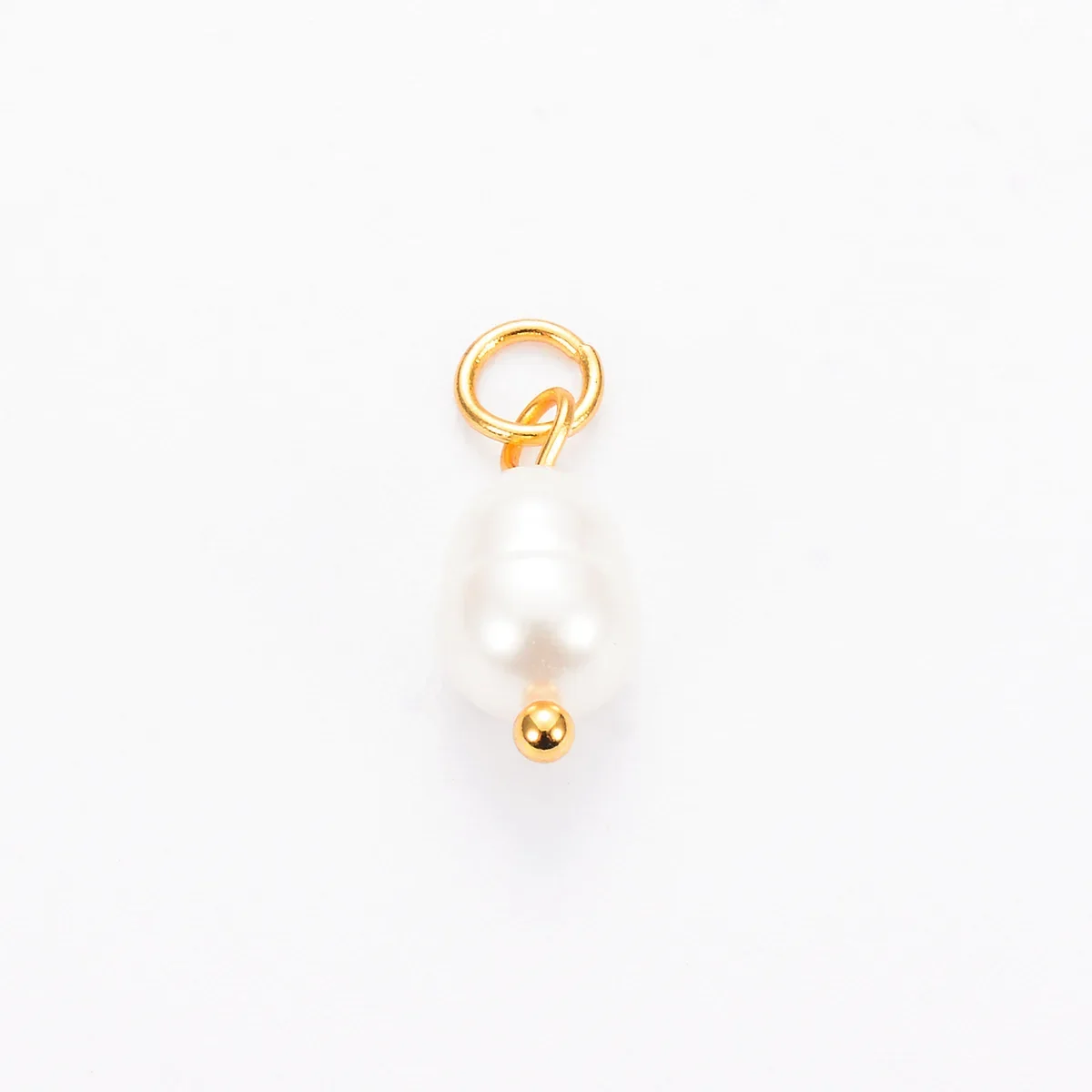 10Pcs Stainless Steel Needle Irregular Freshwater Pearls Charms for DIY Necklace Bracelet Jewelry Making