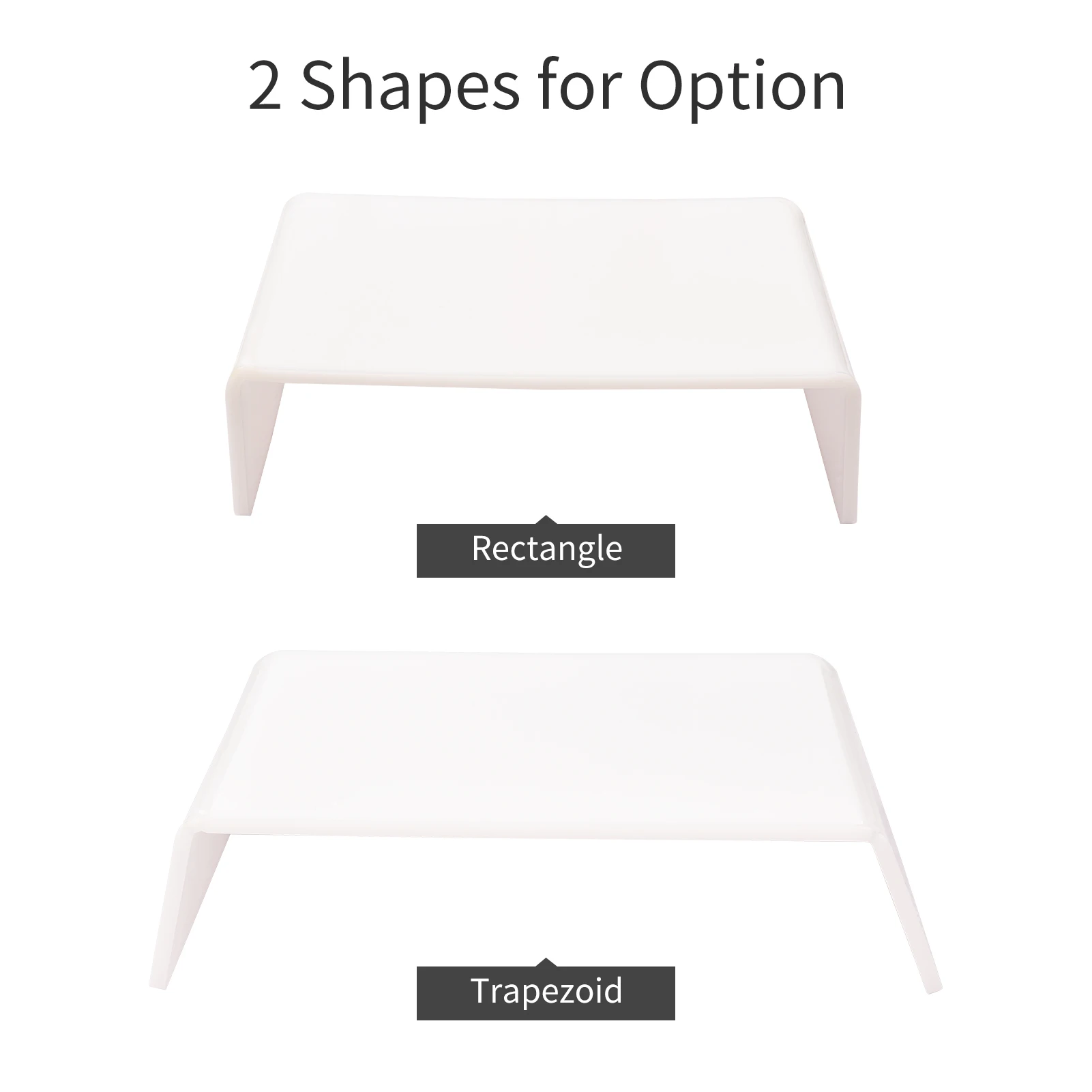 Acrylic Monitor Stand Riser Universal Computer Desktop Ergonomic Laptop Stand Rectangle Bracket Organizer for Desk Home Office