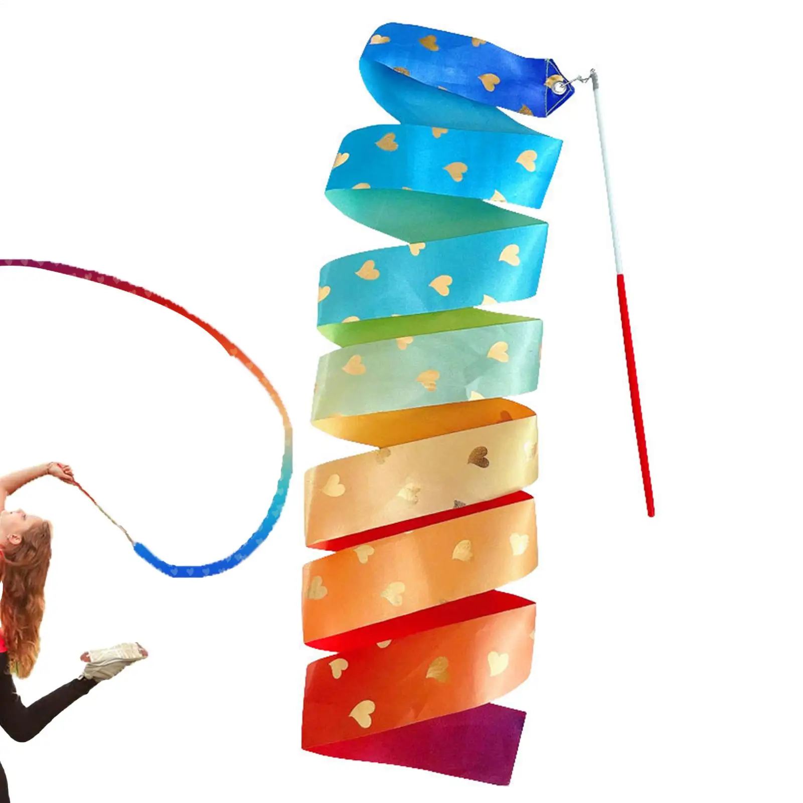 2 Meter Gymnastic Dance Ribbon Kids Twirling Gymnastics Dance And Play Wand For Kids Goodie Bags Stuffers Pretend
