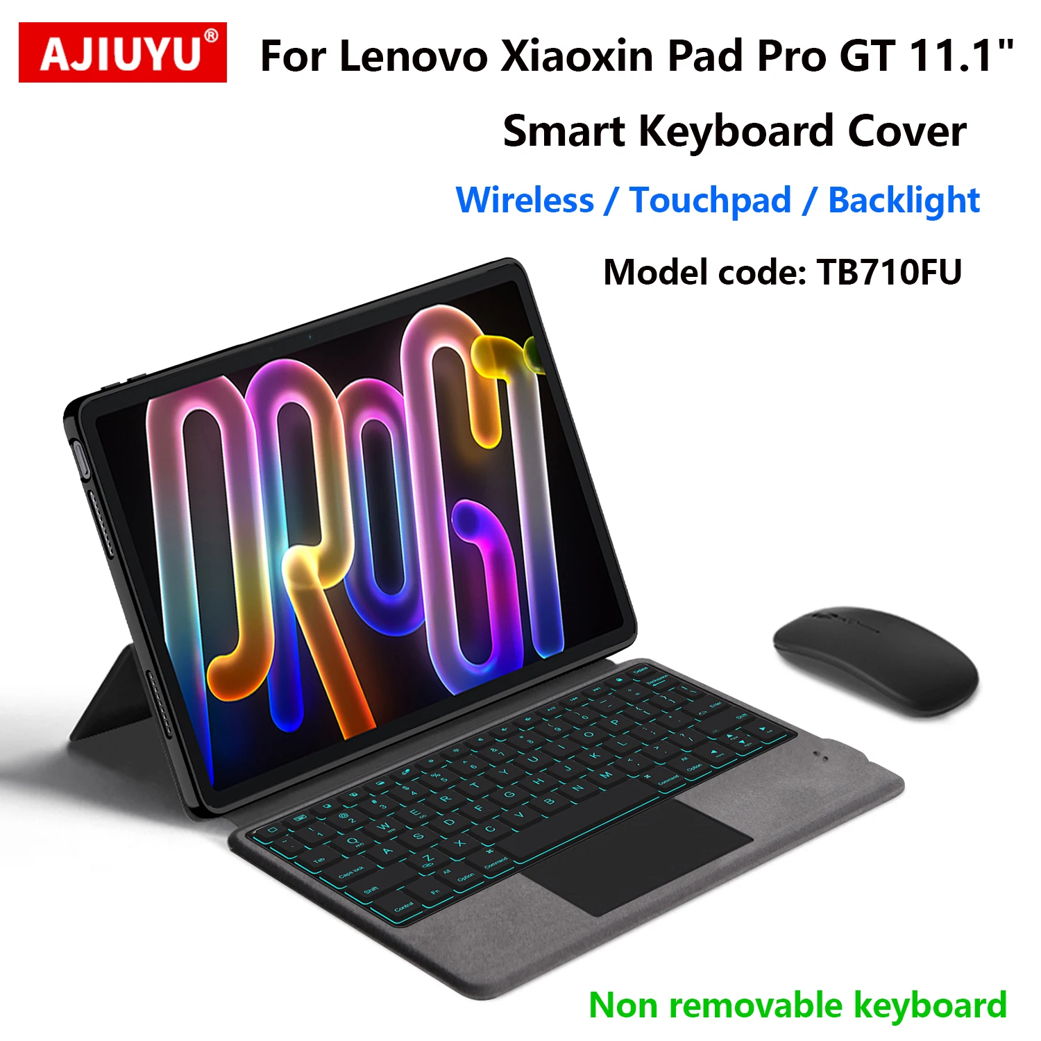 Lenovo XiaoXin Pad Pro GT 2025 11.1 인치 TB710FU 태블릿 보호 케이스 용 스마트 터치 패드 백라이트 키보드 커버 상세 이미지 3