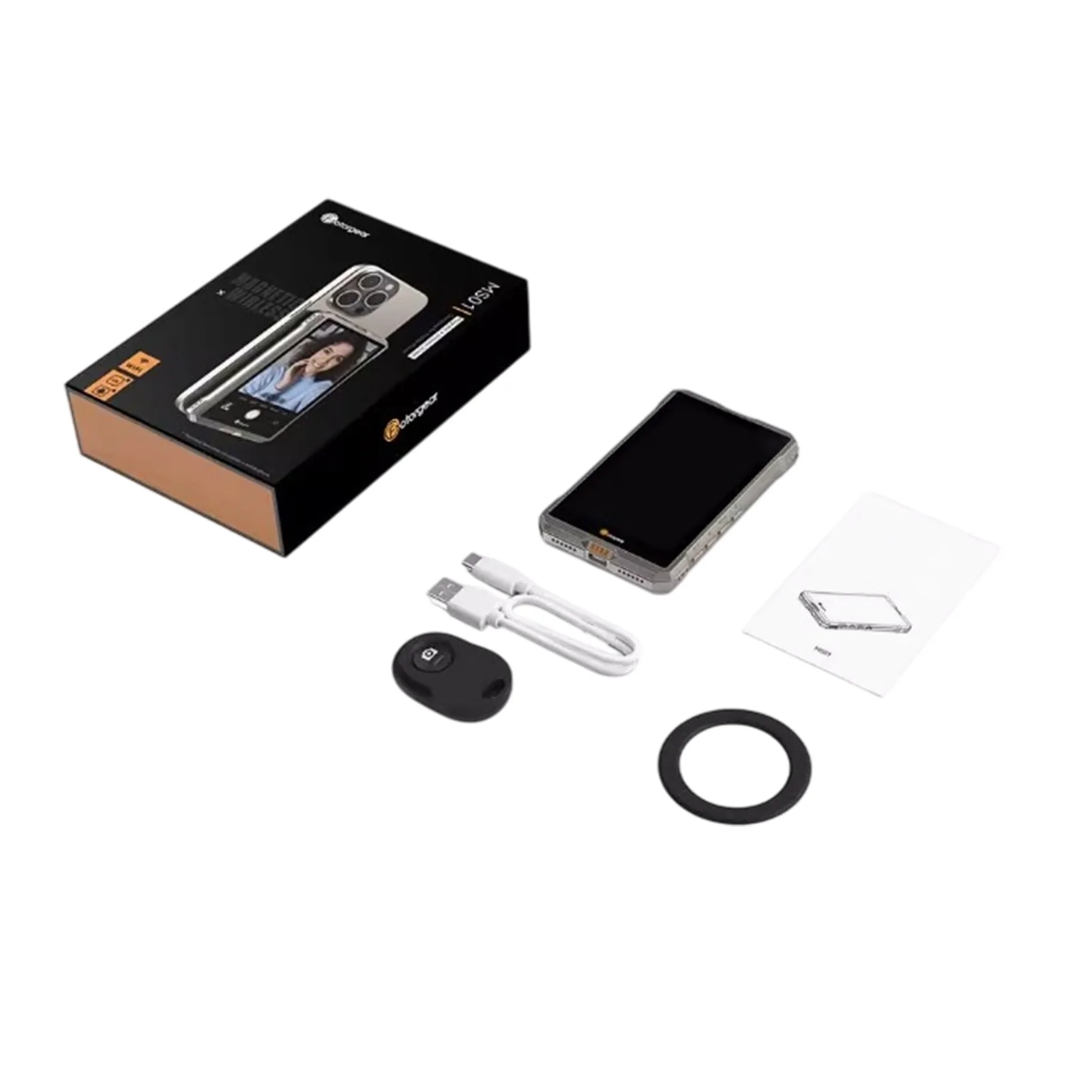 MS01 Magnetic Phone Selfie Monitor Screen Rear Camera Selfie for iPhone Android Vlog for Live Stream for Smartphone
