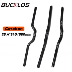 BUCKLOS 25.4mm Folding Bike Carbon Handlebar 540mm 580mm Riser/flat Handle Bar Ultralight Bar Full Carbon Fiber Bicycle Parts