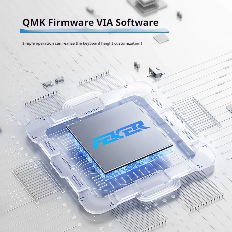 FEKER Alice98pro Special-Shaped Ergonomic Wireless Three Mode Mechanical Keyboard Hot Swappable RGB Customized Office Keyboard - Image 5