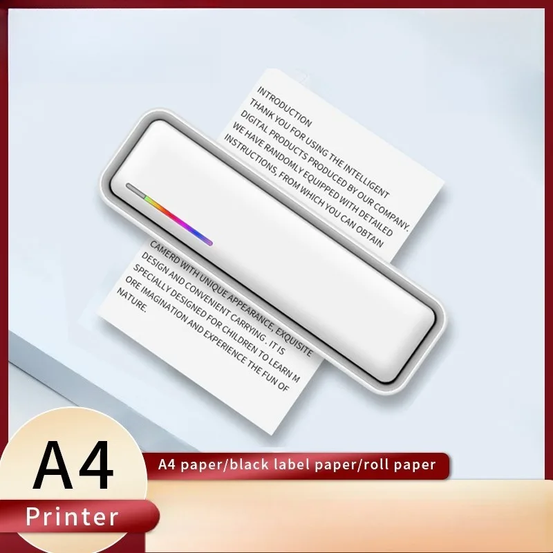 Portable ink-free wrong question printer photo Home mini thermal printer, wireless can be connected to mobile phone