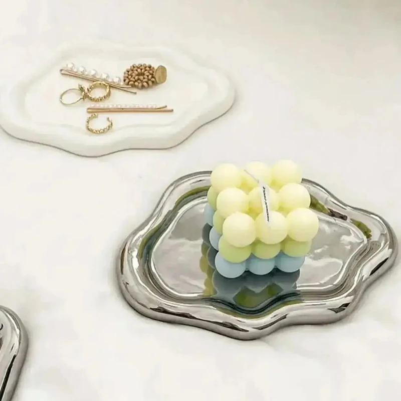 1 قطعة بسيطة أنيقة سحابة مجوهرات صينية تخزين مجوهرات أقراط عرض سطح المكتب الحلي هدايا للأصدقاء