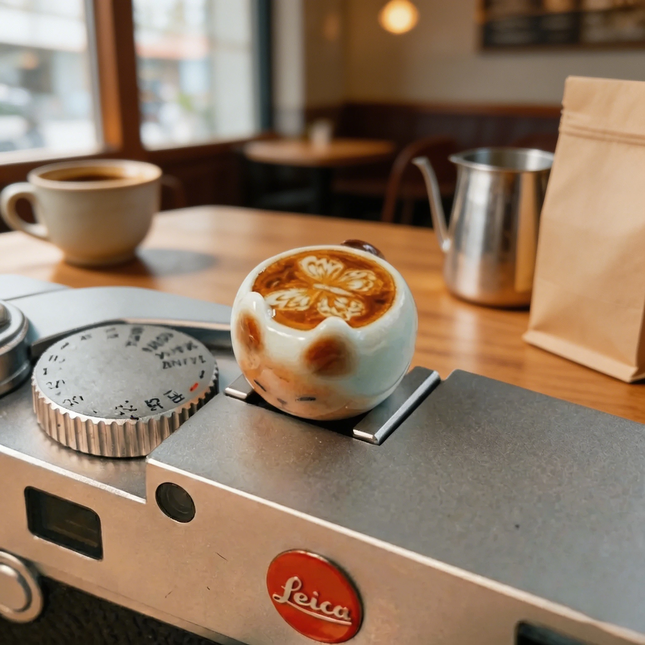 Camera Hot Shoe Cover Cute Cat Latte Art Ceramic Decorative Cap for Fujifilm Sony Canon Mirrorless DSLR Camera Accessories
