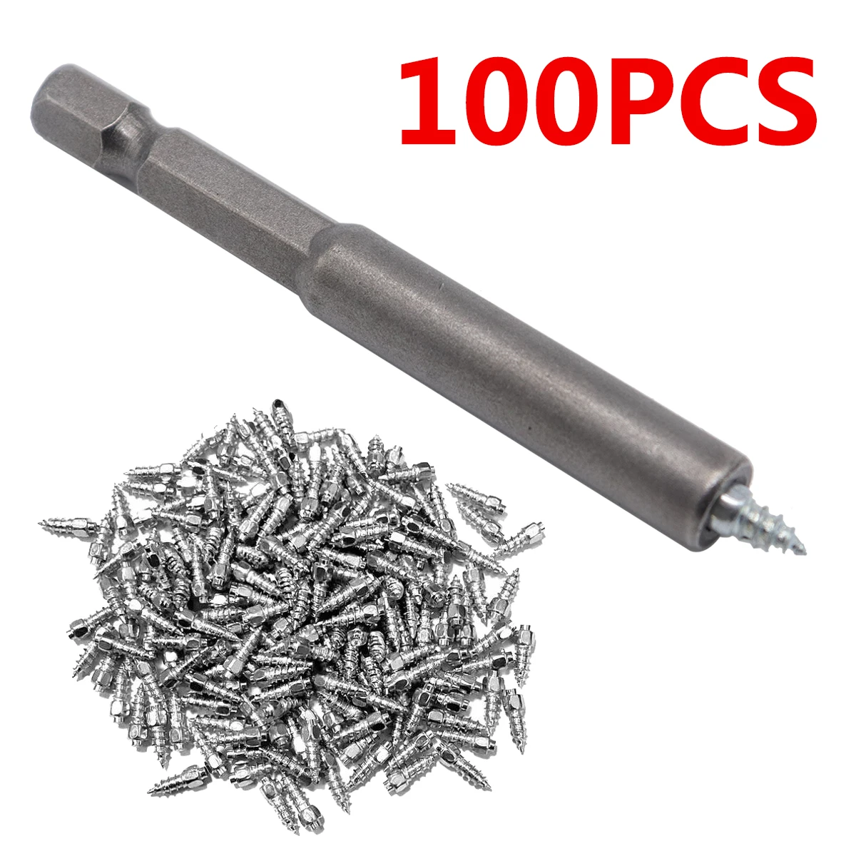 100Pcs 4*9mm Snow Screw Tire Studs Anti Skid Falling Spikes Wheel Tyres For Car Motorcycle Bicycle Boots Winter Emergency