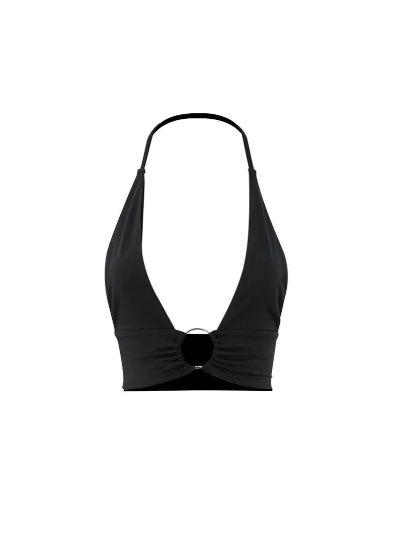 Spicy Girl's Sexy  V-neck  Off Shoulder Tank Tops Eco-Friendly Packing