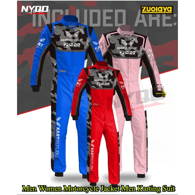 Summer Breathable Go Kart Off-road Beach Bike Riding Jumpsuit Rally Drifting Race Men Women Motorcycle Jacket Men Karting Suit