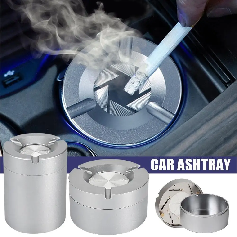 6-Page Aluminum Ash Jar for Desk Car High-Temperature Resistant Shockproof Silver Finish ﻿