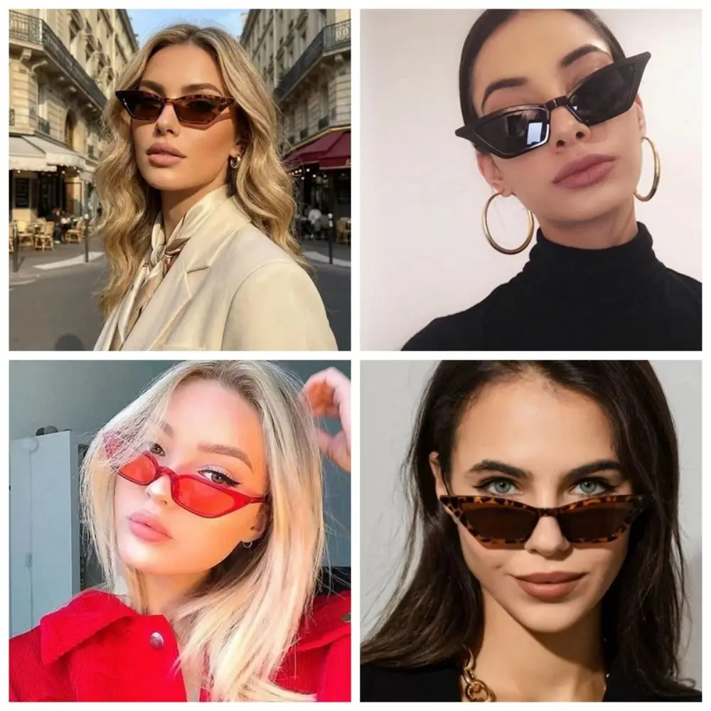 Fashion PC Cat Eye Sunglasses Block Glare Clear View Driving Sun Glasses UV400 Triangle Eyewear Women