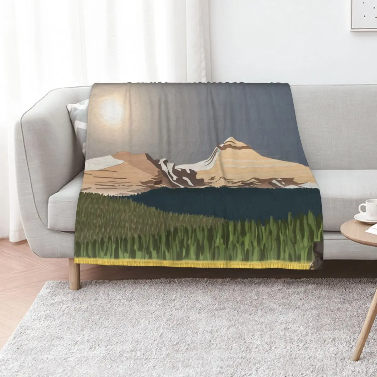

Heat at Banded Peak Throw Blanket Shaggy Furry Soft Blanket for Bedroom Living Room