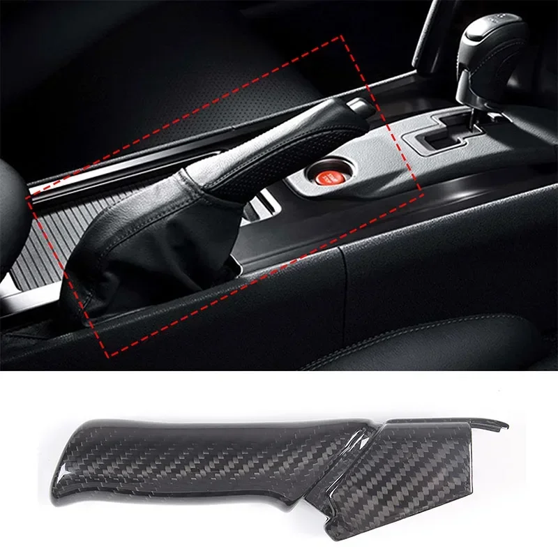 

For Nissan GTR 2008-2021 Real Carbon Fiber Car Handbrake Grip Cover Parking Handle Lever Protector Decoration Accessories