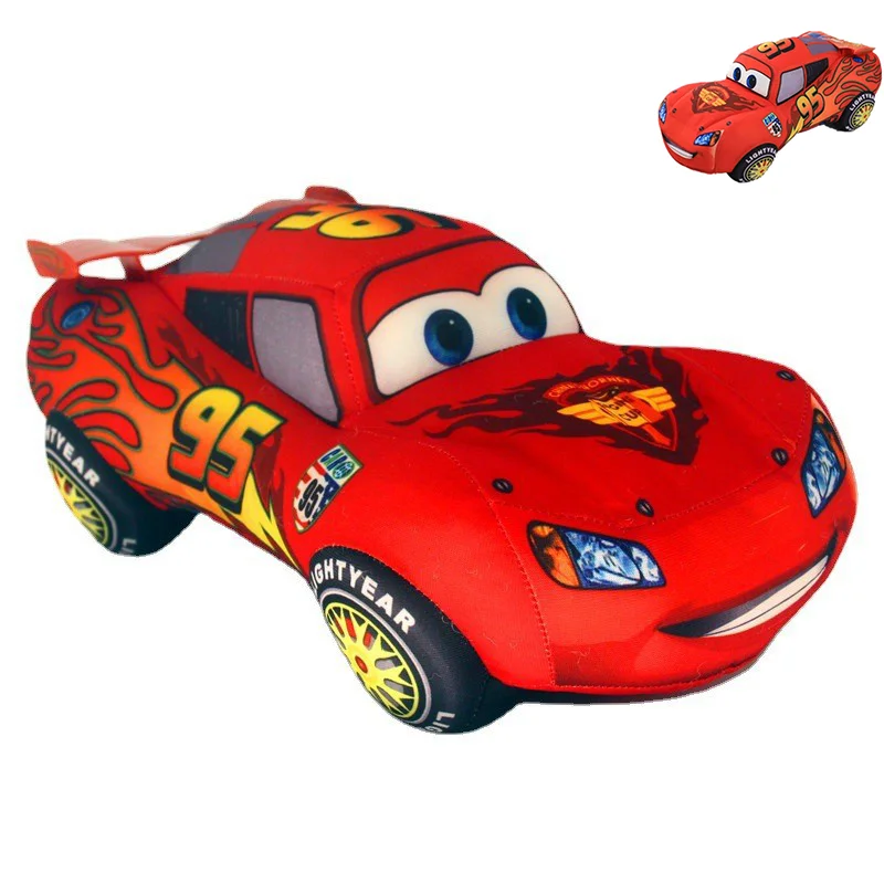 16cm Disney Plush Throw Pillow Toy Anime Lightning McQueen Model Doll Toy Vehicle Boy Bedroom Decoration Children's Gift