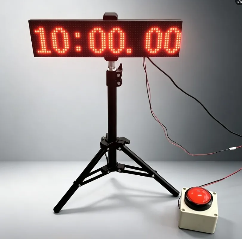 Portable LED Countdown Timer with Big Display & Push Button, 99min 59sec for Marathon/Cooking
