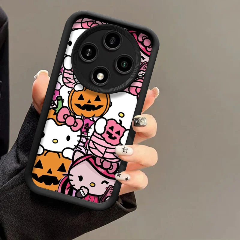 かわいいハローキティハロウィンパンプキンバット電話ケース Motorola Moto Edge 50 Fusion 40Neo G85 G84 G75 G54 G35 E32 E40 ソフトカバー用