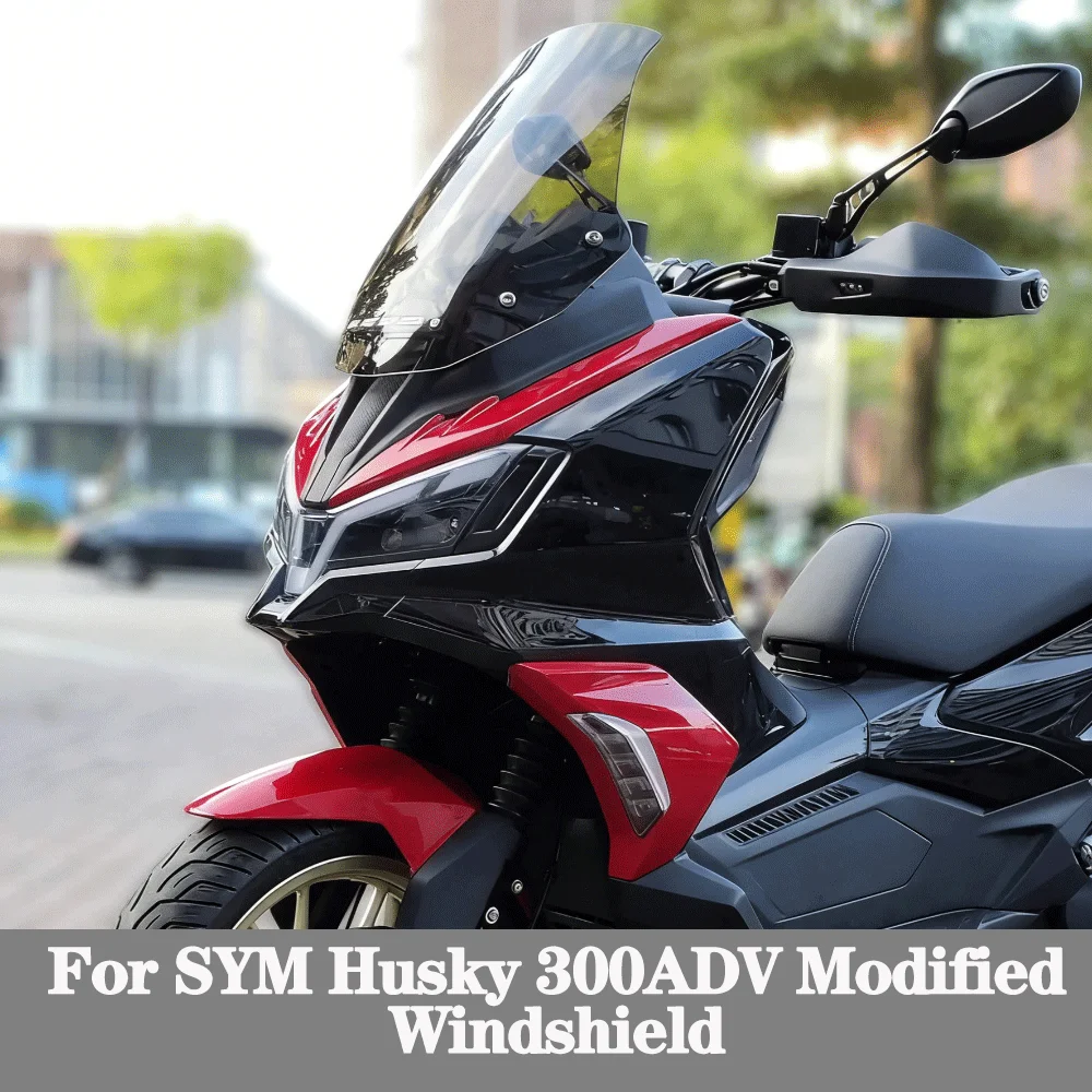 

For SYM Husky 300ADV Motorcycle Modified Windshield Front Windshield Chest Guard Rain Shield Sun Visor Deflector Accessories