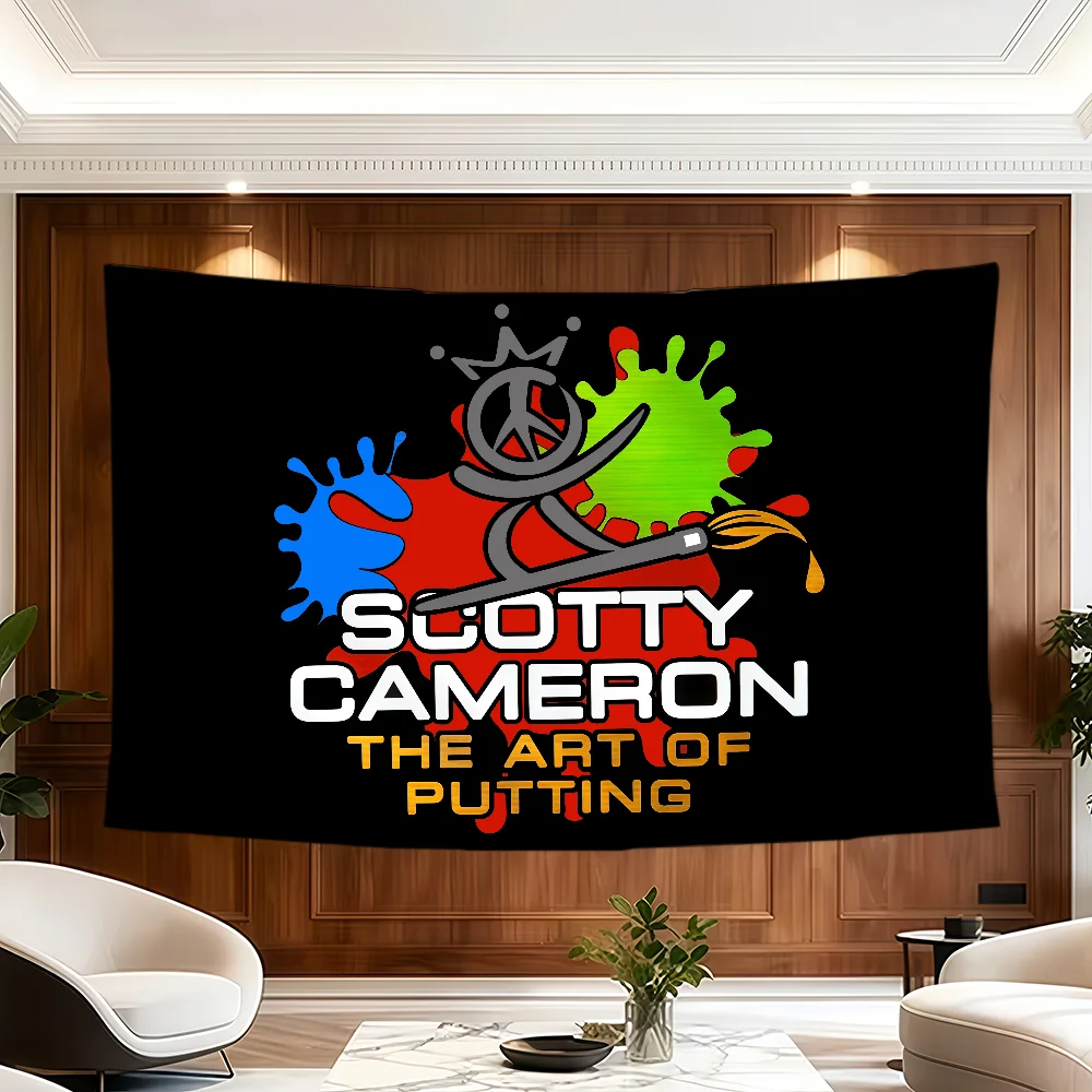 Brand  Flag Room Decoration Wall Tapestry Hanging Aesthetic Bedrooms Advertising Banner S-SCOTTY C-CAMERON