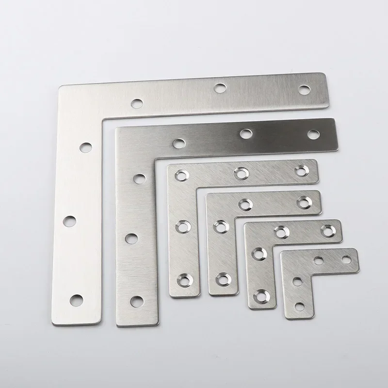 T Designator L Placa de conexión, diseñador de ángulo plano, 90 grados, sujetador de ángulo recto, retenedor, Conector de ángulo de acero inoxidable