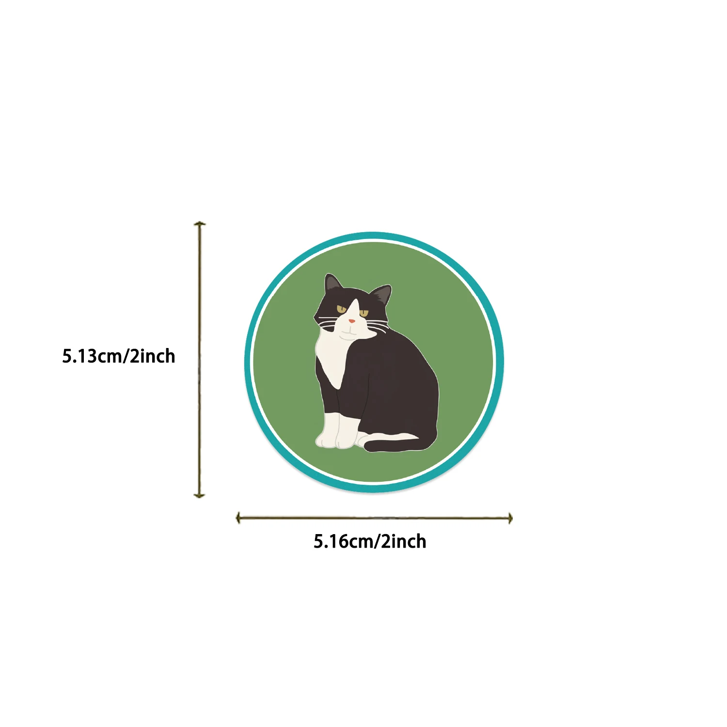 50/100PCS Vintage Cute Cat Stickers Kawaii Cat Decals DIY Phone Case Notebook Scrapbook Phone PVC Waterproof Stickers