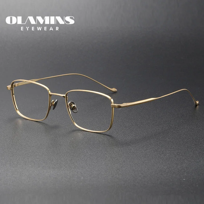 

OLAMINS​ New Eyeglasses Frames Titanium Luxury Titanium Optical Frames Women Men Chord-F