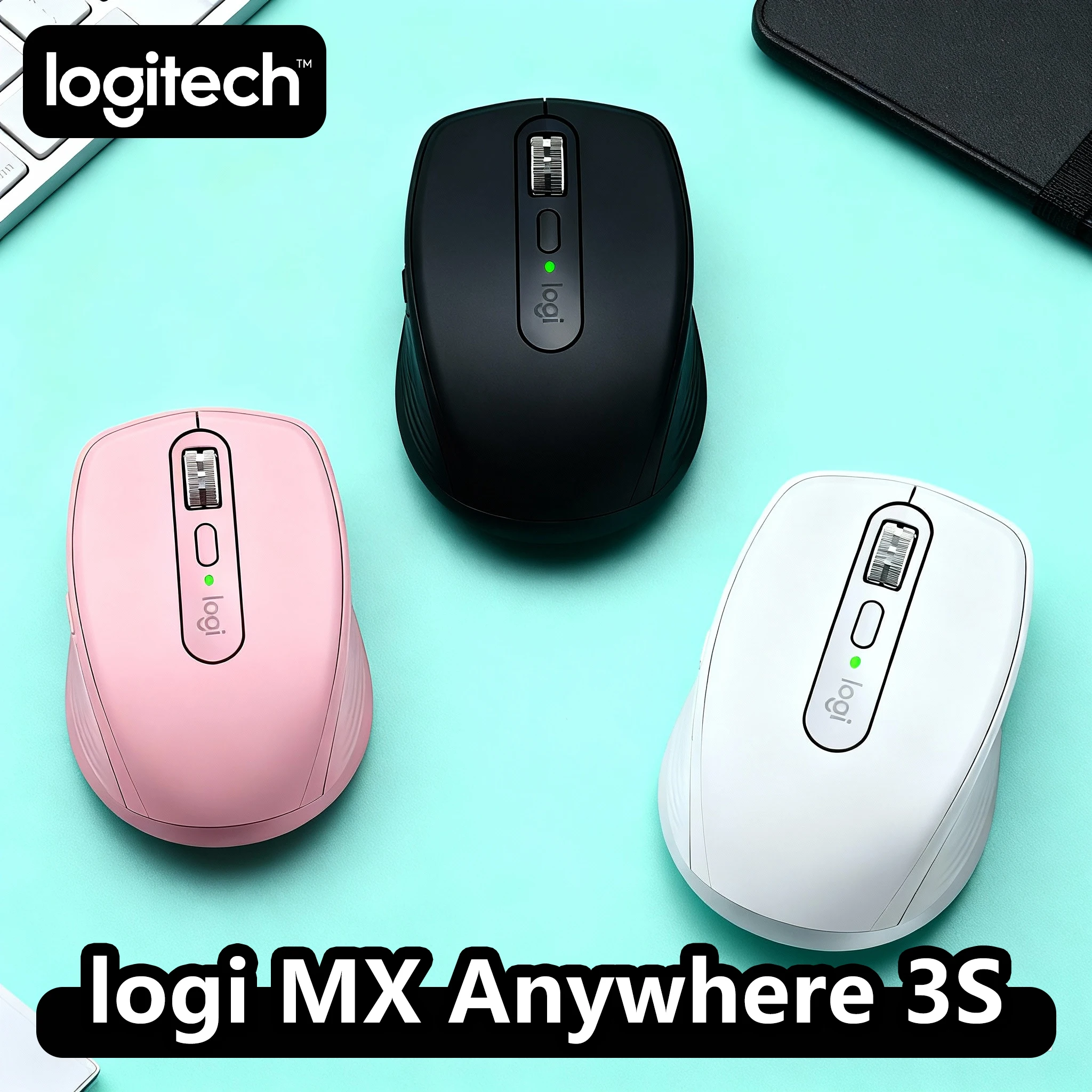 

Беспроводная бесшумная мышь Logitech-Master Series MX Anywhere 3S Bluetooth, мягкий звук, офисный женский планшет