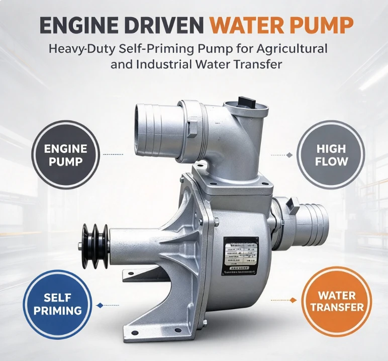 Aluminum Water Pump Head 1 Inch Self-Priming Trailer Irrigation Large Flow Garden Farm Tool Portable High Pressure Equipment