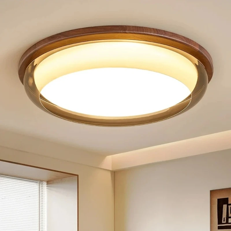 Creative New Circle Acrylic LED Ceiling Light Retro Room Lamp Eye Protection Book Homeowner Bedroom Living Room Lighting Fixture