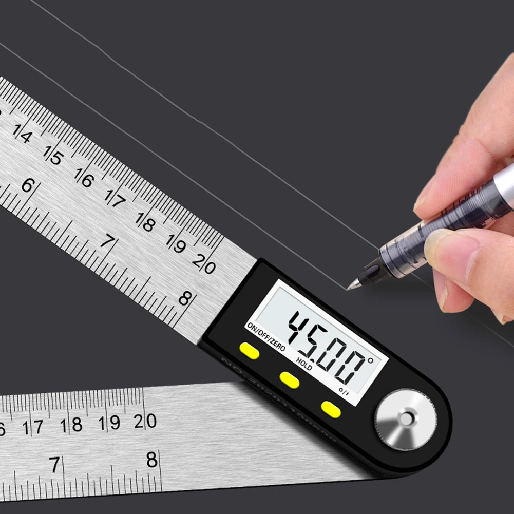 200-500mm Stainless Steel Digital Protractor Angle Ruler Electron Goniometer Angle Finder Meter Angle Gauge Measuring Tools