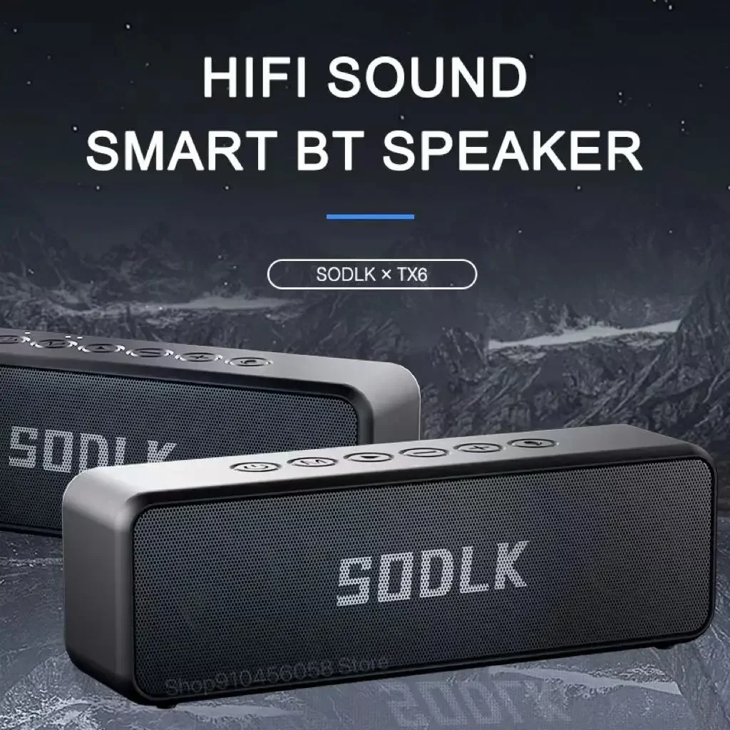 

SODLK TX6 Portable Bluetooth Speaker 30W Wireless TWS Stereo 3D Surround Speaker Music Center Outdoor IPX7 Waterproof Subwoofer