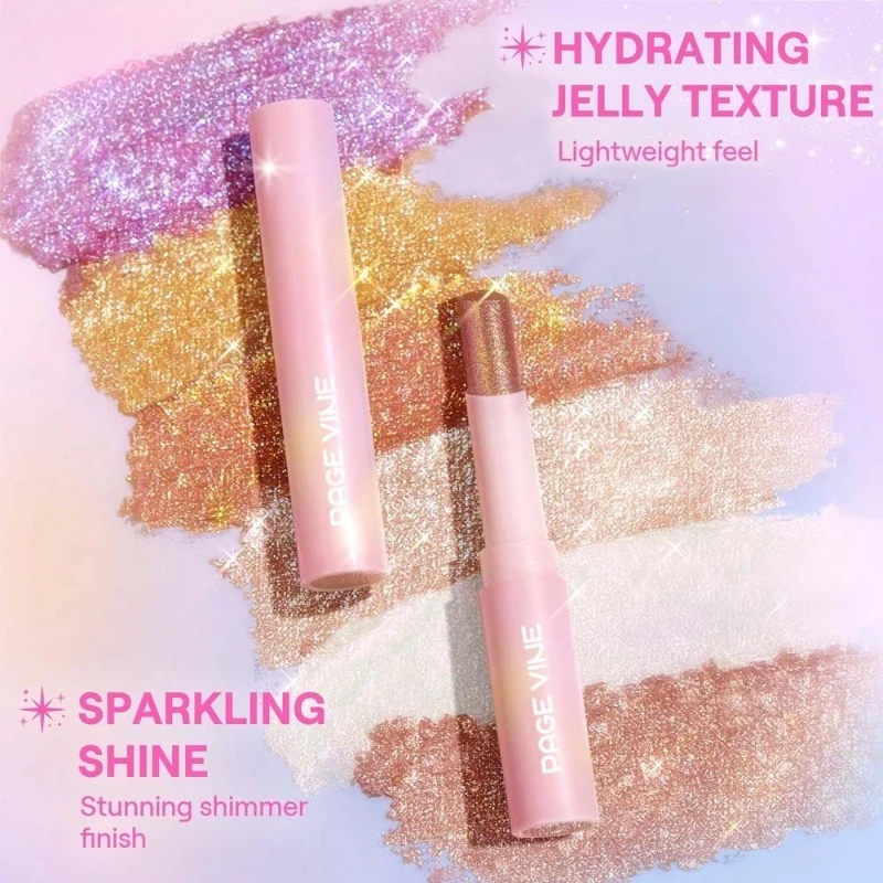

Hot-Selling Shimmering Jelly Highlighter Eyeshadow Stick, Ultra-Shiny Multi-Color Eyeshadow Highlight Stick