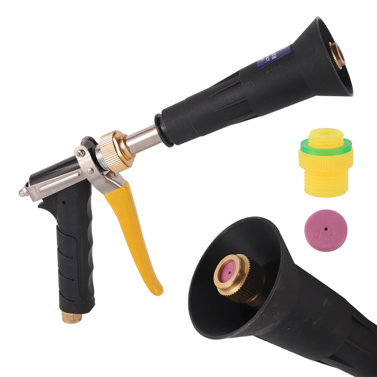 High-pressure Spray Gun Stainless Steel Garden Orchard Lawn Atomization Sprayer Head Large Water Volume Irrigation Sprinkler 1Pc