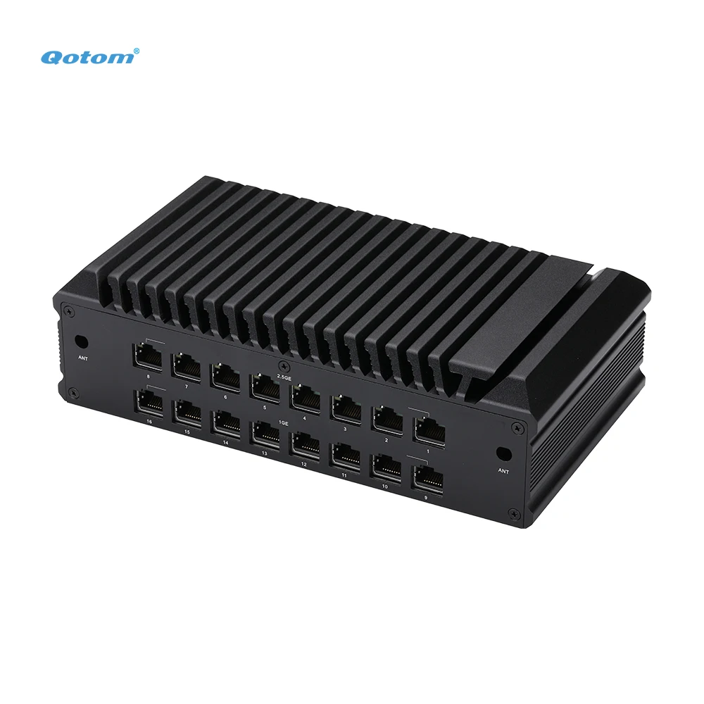 16 LAN Mini PC Core i3 i5 i7 Processor Onboard, 8x Intel 2.5G LAN, 8x Realtek 1G LAN, Barebone Mini PC DDR4 RAM mSATA SSD DIY PC