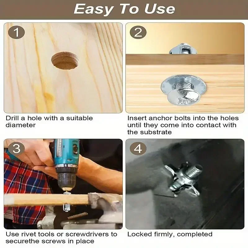 Petal Screw Jack Nuts Screw Anchors Petal Expansion Plugs for Curtain Expansion Clamp Petal Rivet Lock Bolt Board Wall Fasteners