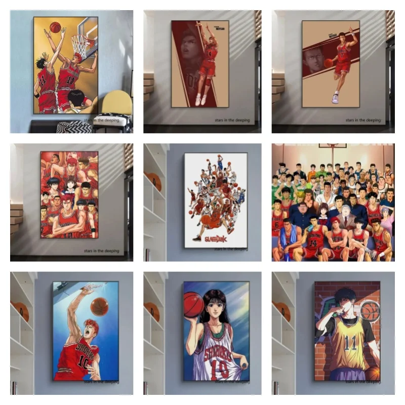 Slam Dunk Anime Canvas Art Poster - Classic Manga Wall Print for Home Decor