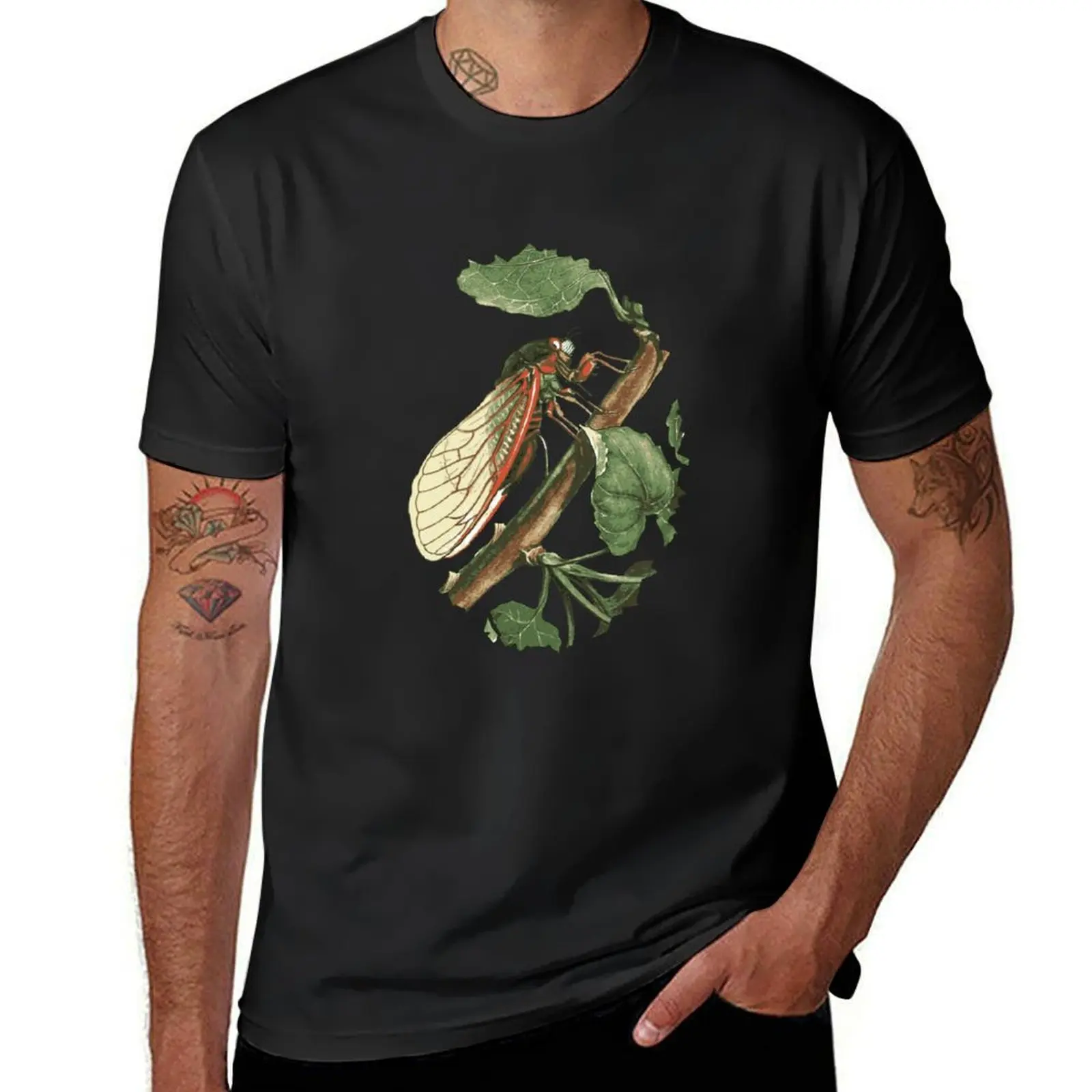 Cicada Illustration T-Shirt tees sweat t shirt for men