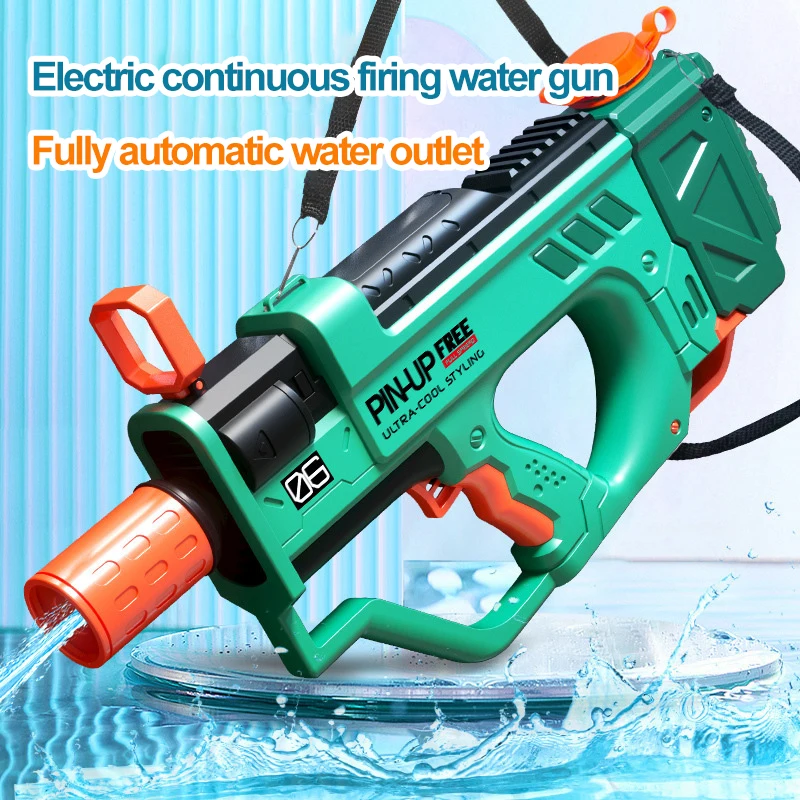 Arma de água elétrica automática completa alta-tecnologia de água soaker armas grande capacidade 800ml piscina festa praia brinquedo ao ar livre para criança adulto