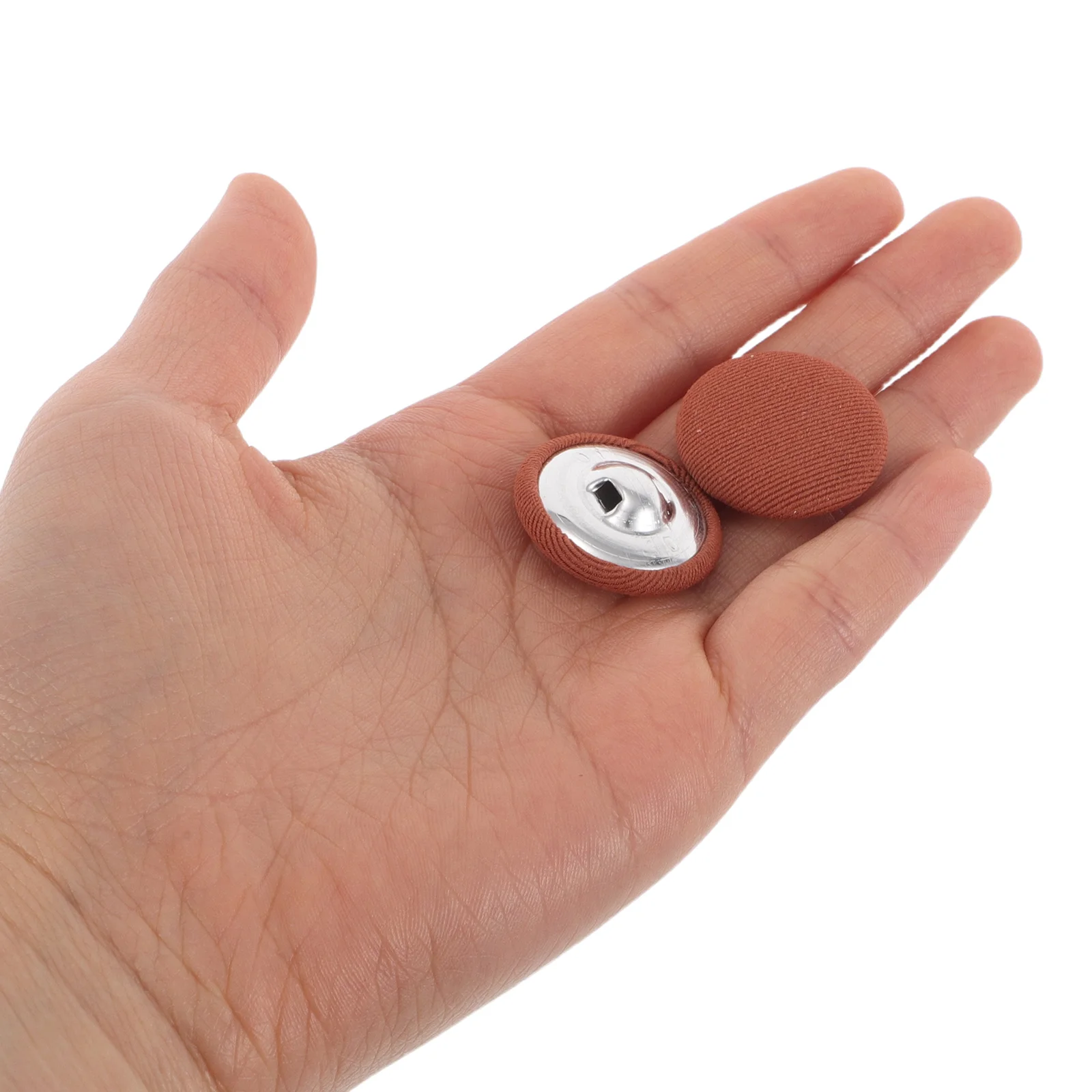 

20 Pcs Cloth Button Buttons Round Sewing Coat Cover Fabric for Clothes Polyester Covered