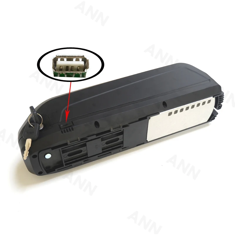 SSE-077 Electric bicycle battery box, 5-pin discharge port 48V/36V Hailong No. 2 case, can hold 65pcs 18650 batteries