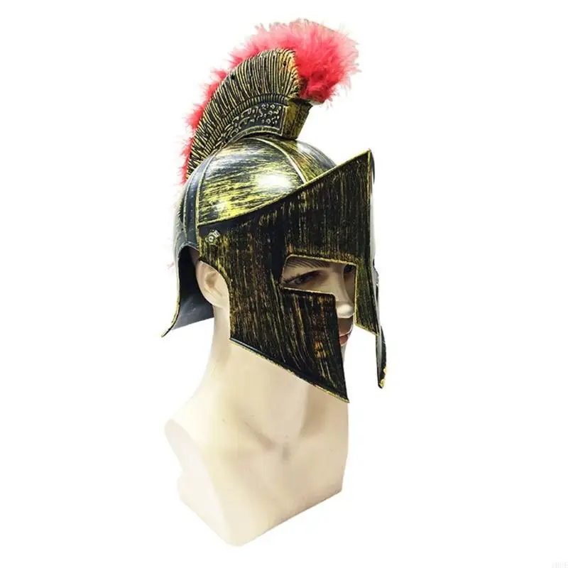 Stylish Gold Plastic Spartans Helmet Adult Costume Accessory Practical And Safe For Halloween And Cosplay 