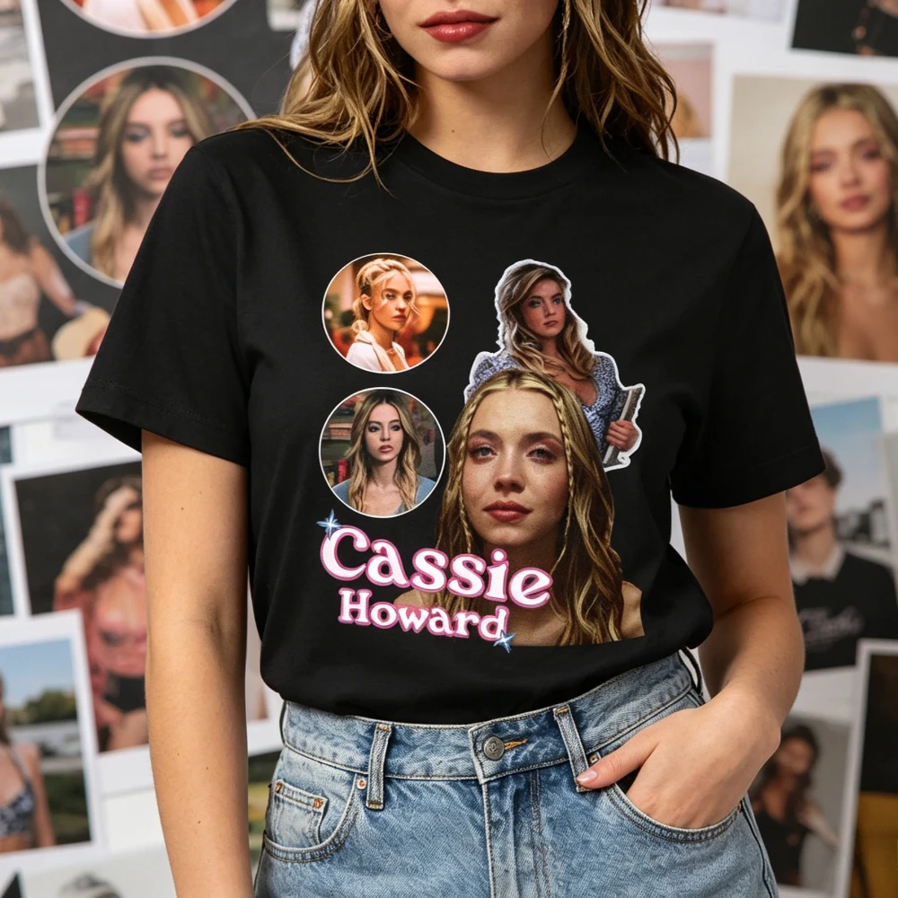 T-shirt Cassie Euphoria au design créatif, esthétique artistique, cadeau pour les fans de la série Euphoria, t-shirt tendance pour femmes, hauts d'été en coton