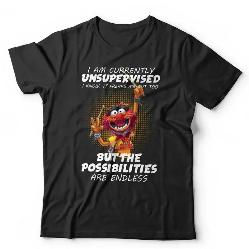 I Am Currently Unsupervised Animal T Shirt Kids Funny Drummer