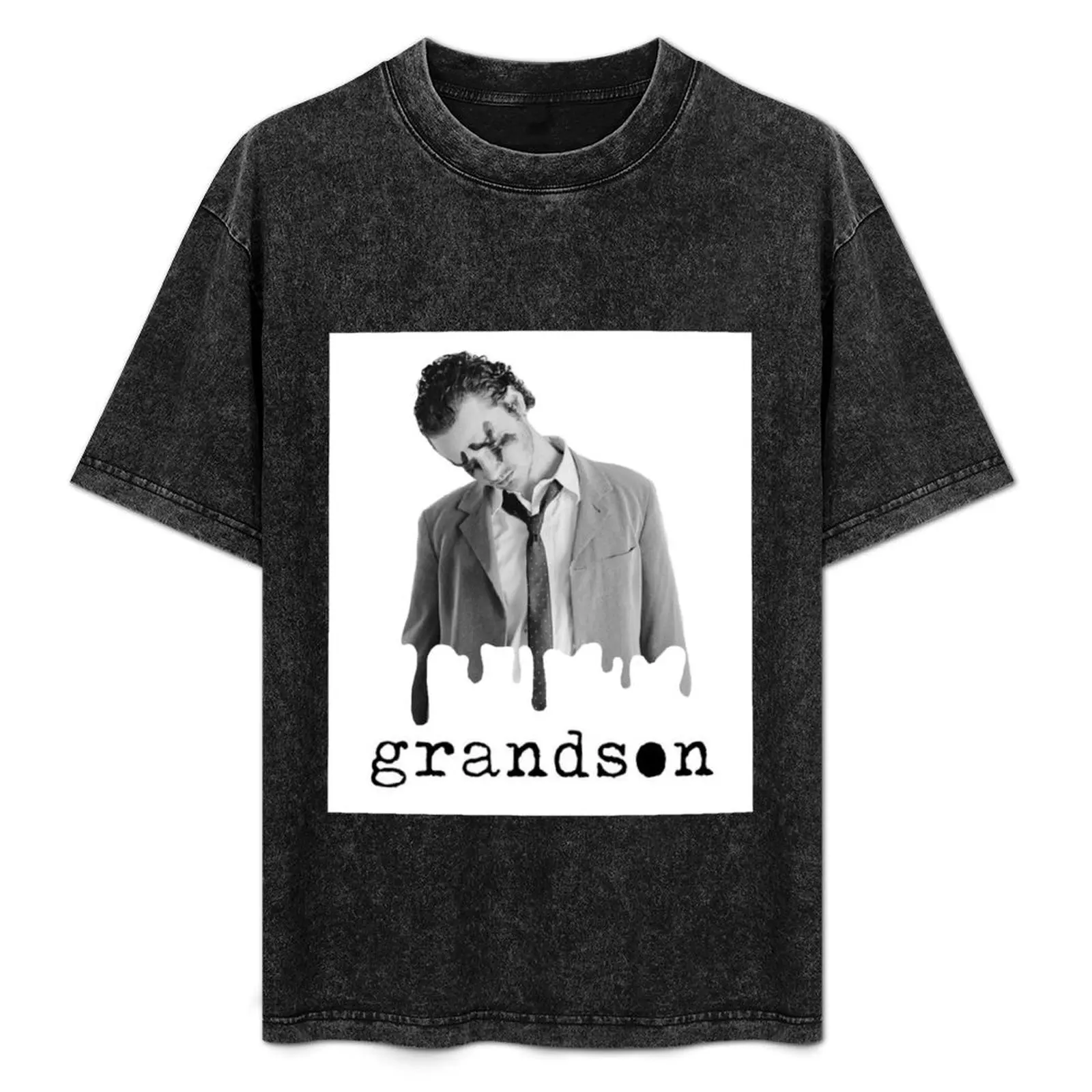 

Grandson X music with drip effect T-Shirt Classic Print Short Sleeve Shirt