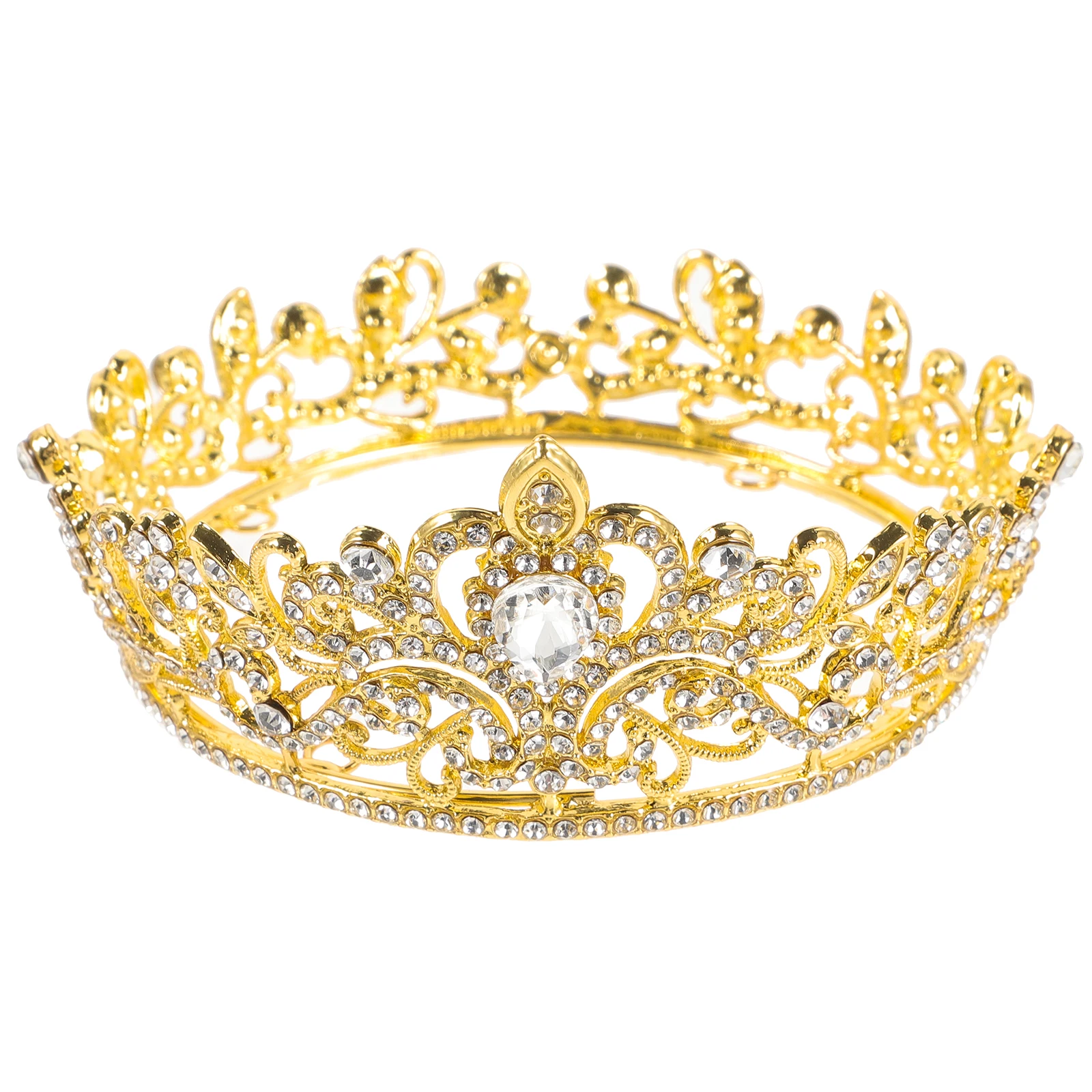 

Elegant Bridal Hair Accessories Women Crown Tiaras for Wedding Party Prom Durable Lightweight Side Combs Fixation Bright Color