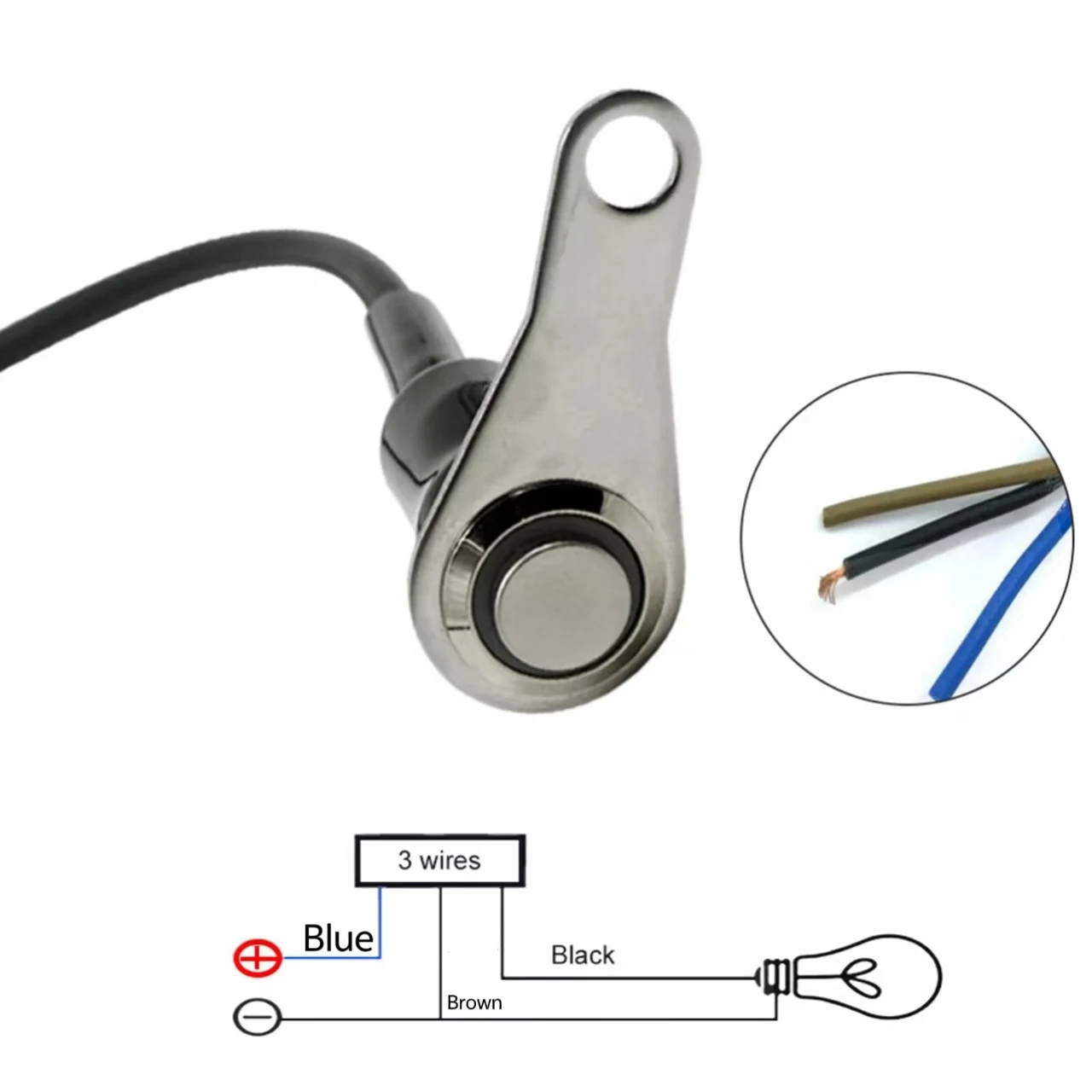 

1pcs Motorcycle Handlebar Mount Push Button 12V For Work Light LED Motorcycle Switch ON+OFF Electrical Ignition Parts
